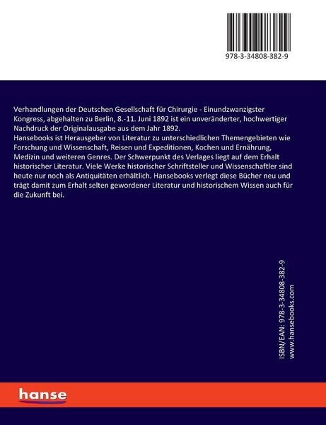 Produktbild: Verhandlungen der Deutschen Gesellschaft f&uuml;r Chirurgie
