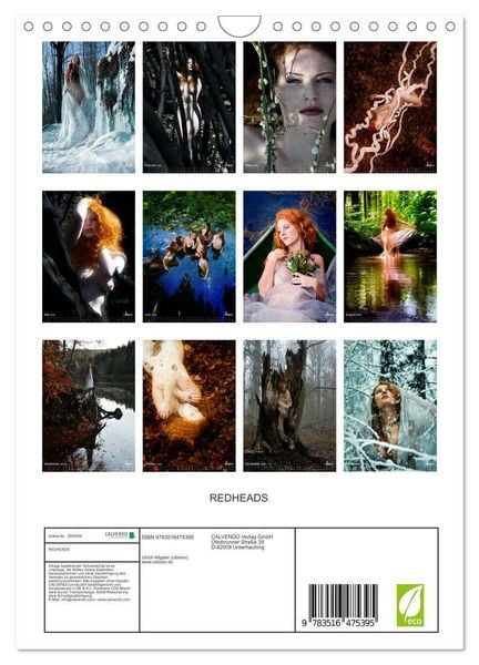 Produktbild: REDHEADS (Wandkalender 2026 DIN A4 hoch), CALVENDO Monatskalender