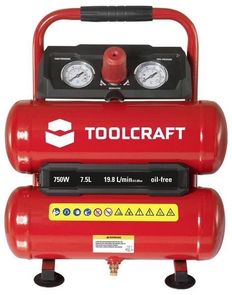 Produktbild: TOOLCRAFT Druckluft-Kompressor 7.5l 8 bar