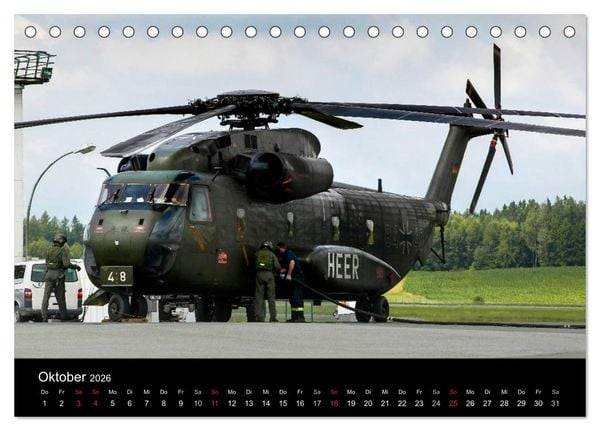 Produktbild: Helicopter 2026 (Tischkalender 2026 DIN A5 quer), CALVENDO Monatskalender