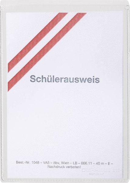 Produktbild: Durable Ausweish&uuml;lle, Schutzh&uuml;lle 2134 Folie 105 x 74mm (B x H) Transparent 213419