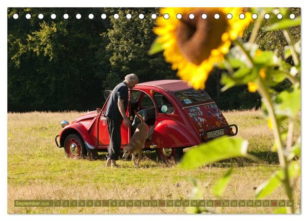 Produktbild: Citro&euml;n 2CV - Ente rot (Tischkalender 2025 DIN A5 quer), CALVENDO Monatskalender