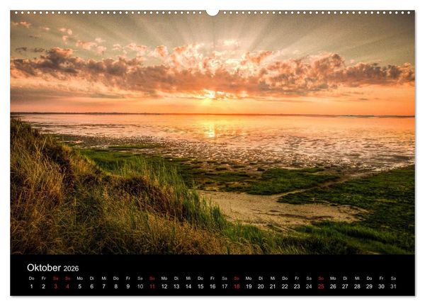 Produktbild: Sylt Morsumer Kliffabende Fotografien von Tobias Thiele (Wandkalender 2026 DIN A2 quer), CALVENDO Monatskalender