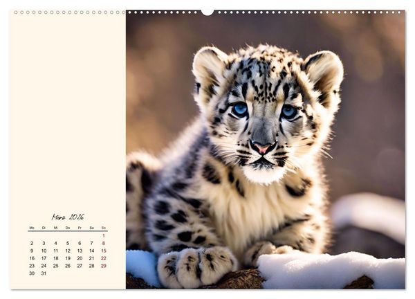 Produktbild: Im Reich der Schneeleoparden (Wandkalender 2026 DIN A2 quer), CALVENDO Monatskalender