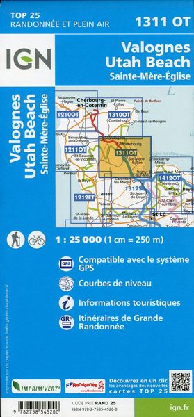 Produktbild: Valognes Utah Beach Sainte-M&egrave;re-Eglise 1:25 000