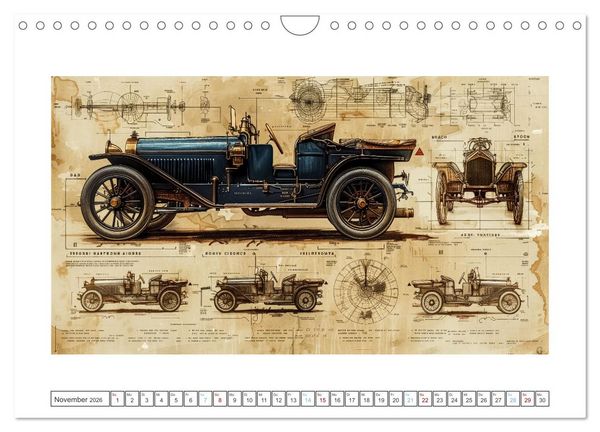 Produktbild: Fantastische Oldtimer (Wandkalender 2026 DIN A4 quer), CALVENDO Monatskalender