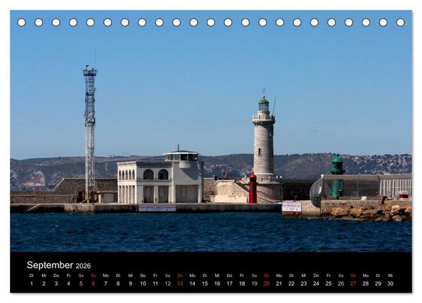 Produktbild: MARSEILLE - Die Hafenmetropole an der C&ocirc;te d'Azur (Tischkalender 2026 DIN A5 quer), CALVENDO Monatskalender
