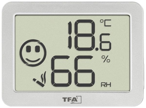 Produktbild: TFA Dostmann Thermo-/Hygrometer Wei&szlig; 30.5055.02