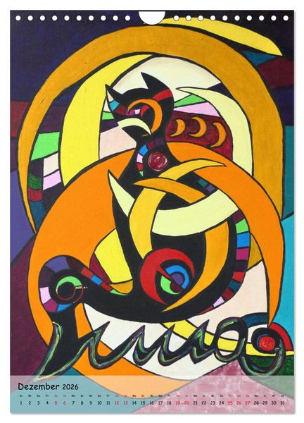 Produktbild: K&auml;tz, Petra Kolossa, Pop-Art-Kunstdrucke (Wandkalender 2026 DIN A4 hoch), CALVENDO Monatskalender