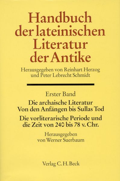 Produktbild: Handbuch der Lateinischen Literatur der Antike