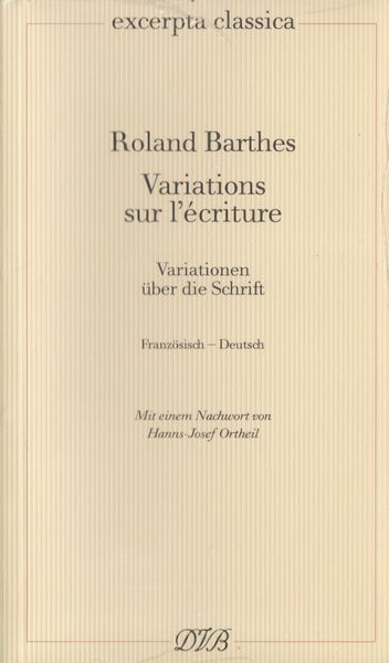 Produktbild: Variations sur l'&eacute;criture &ndash; Variationen &uuml;ber die Schrift
