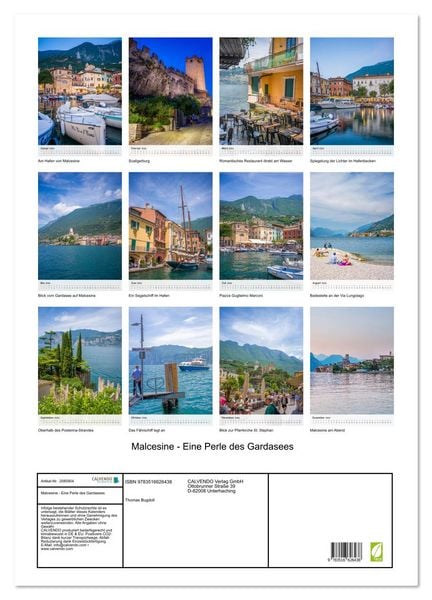 Produktbild: Malcesine - Eine Perle des Gardasees (Wandkalender 2026 DIN A2 hoch), CALVENDO Monatskalender