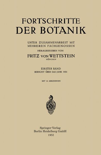 Produktbild: Fortschritte der Botanik