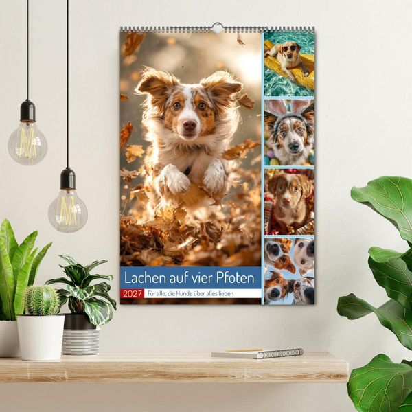 Produktbild: Lachen auf vier Pfoten (Wandkalender 2027 DIN A2 hoch), CALVENDO Monatskalender