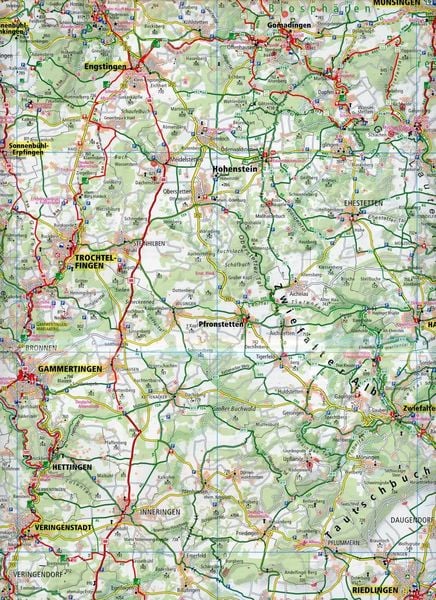 Produktbild: Schwäbische Alb und Oberschwaben, Sigmaringen - Biberach an der Riß, Albstadt 1:100 000