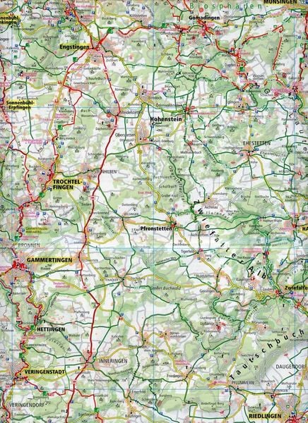 Produktbild: Schw&auml;bische Alb und Oberschwaben, Sigmaringen - Biberach an der Ri&szlig;, Albstadt 1:100 000