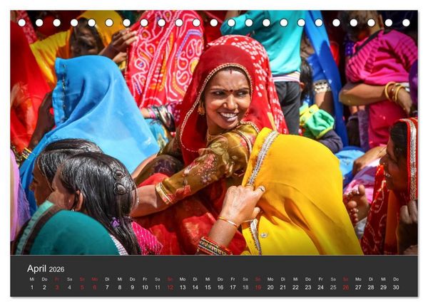 Produktbild: Indien 2026 Tempel, Tiger und Pal&auml;ste (Tischkalender 2026 DIN A5 quer), CALVENDO Monatskalender
