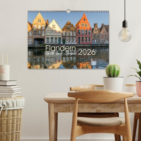 Produktbild: Flandern - Stadt und Strand (Wandkalender 2026 DIN A3 quer), CALVENDO Monatskalender