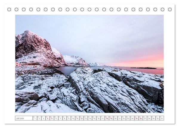 Produktbild: Geheimnisvolle Lofoten (Tischkalender 2026 DIN A5 quer), CALVENDO Monatskalender