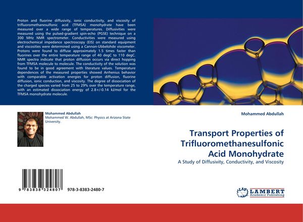 Produktbild: Transport Properties of Trifluoromethanesulfonic Acid Monohydrate