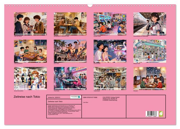 Produktbild: Zeitreise nach Tokio (Wandkalender 2026 DIN A2 quer), CALVENDO Monatskalender