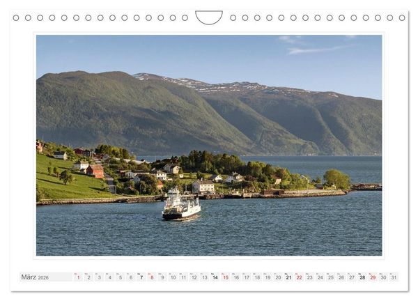 Produktbild: Norwegen. Sognefjord - Aurlandsfjord - Geirangerfjord - Stavanger (Wandkalender 2026 DIN A4 quer), CALVENDO Monatskalender