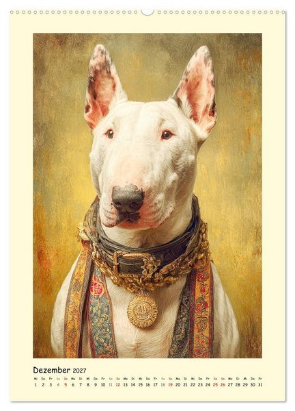 Produktbild: Gentlemen auf Pfoten. Der Bullterrier im k&uuml;nstlerischen Vintage-Stil (Wandkalender 2027 DIN A2 hoch), CALVENDO Monatskalender