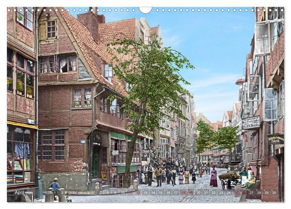 Produktbild: Hamburg zur Kaiserzeit - Fotos neu restauriert und koloriert (Wandkalender 2026 DIN A3 quer), CALVENDO Monatskalender