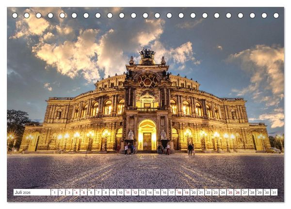 Produktbild: Dresden und Elbsandsteingebirge (Tischkalender 2026 DIN A5 quer), CALVENDO Monatskalender