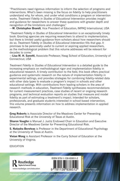 Produktbild: Treatment Fidelity in Studies of Educational Intervention
