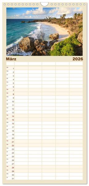 Produktbild: Familienplaner 2026 - Trauminseln - Matteo Colombo mit 5 Spalten (Wandkalender, 21 x 45 cm) CALVENDO