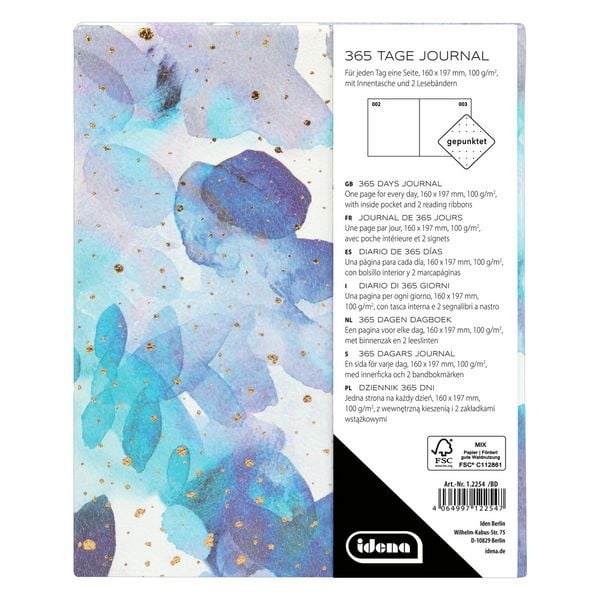 Produktbild: Idena Journal 365 Tage 100g/m&sup2; 16x19,7cm