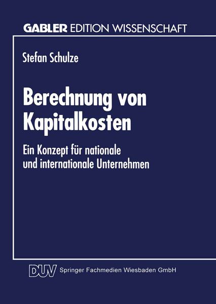 Produktbild: Berechnung von Kapitalkosten