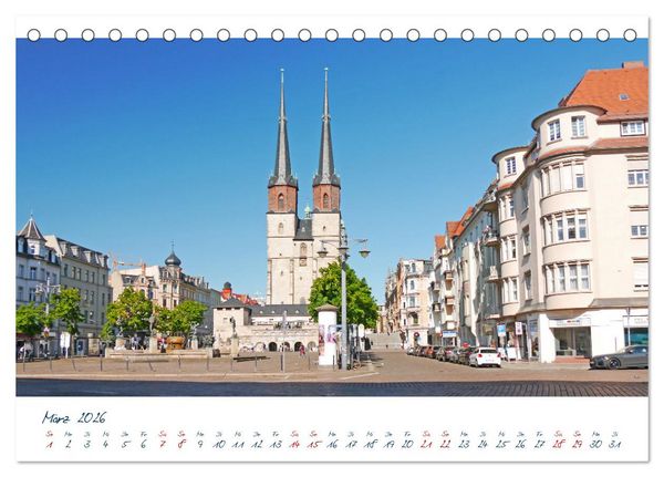 Produktbild: Halle an der Saale. Wir schlendern durch die Heimat von Georg Friedrich H&auml;ndel (Tischkalender 2026 DIN A5 quer), CALVENDO Monatskalender