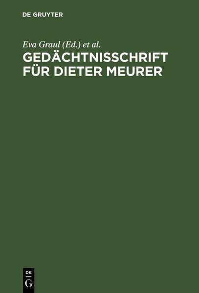 Produktbild: Ged&auml;chtnisschrift f&uuml;r Dieter Meurer