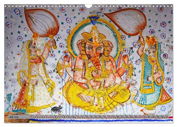 Produktbild: Typisch Indien - Ganesha der Elefantengott (Wandkalender 2026 DIN A3 quer), CALVENDO Monatskalender