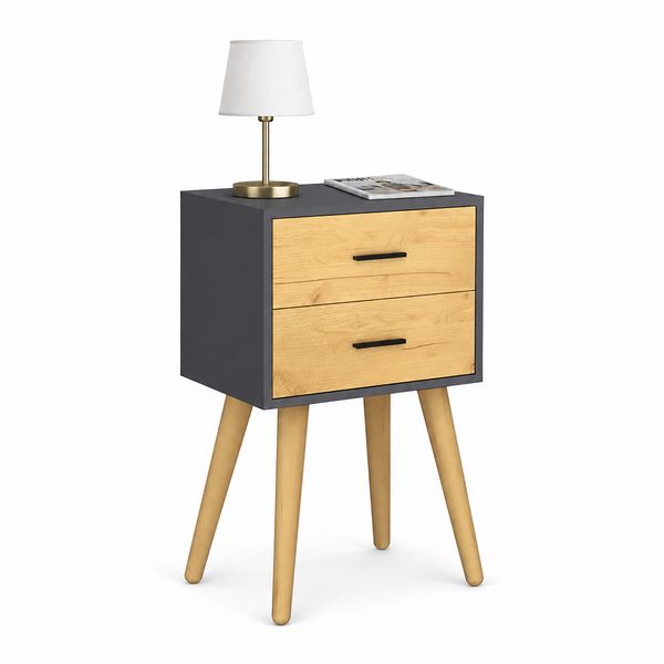 Produktbild: Nachttisch mit 2 Schublade 45x30x56 cm Singol XXL