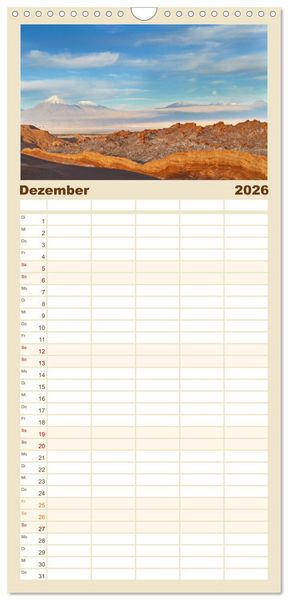 Produktbild: Familienplaner 2026 - Erlebe mit mir Lebenszeit mit 5 Spalten (Wandkalender, 21 x 45 cm) CALVENDO