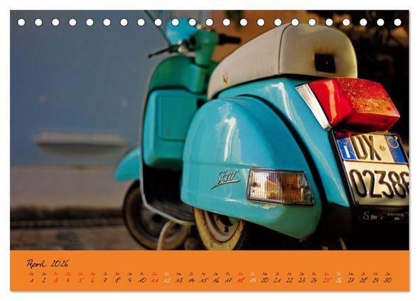 Produktbild: Vespa Liebe (Tischkalender 2026 DIN A5 quer), CALVENDO Monatskalender