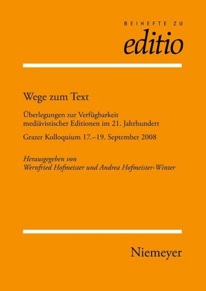 Produktbild: Wege zum Text