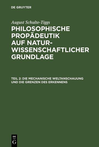 Produktbild: Die Mechanische Weltanschauung und die Grenzen des Erkennens