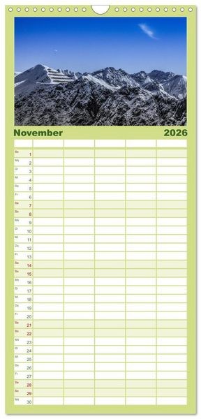 Produktbild: Familienplaner 2026 - Im Allg&auml;u bei Oberstdorf mit 5 Spalten (Wandkalender, 21 x 45 cm) CALVENDO