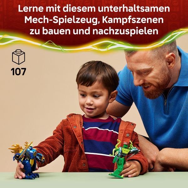 Produktbild: LEGO NINJAGO 71853 Duell mit Jays Drachen-Mech, Spielzeug ab 4 Jahren