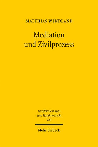 Produktbild: Mediation und Zivilprozess