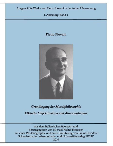 Produktbild: Ausgew&auml;hlte Werke von Pietro Piovani in deutscher &Uuml;bersetzung