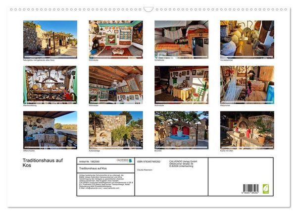 Produktbild: Traditionshaus auf Kos (Wandkalender 2026 DIN A2 quer), CALVENDO Monatskalender