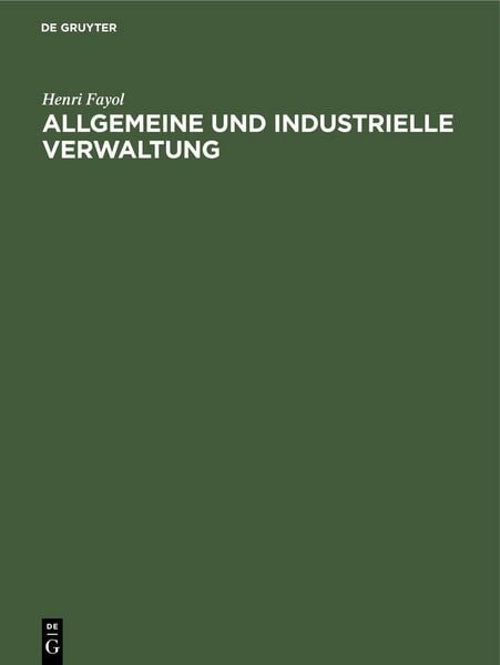 Produktbild: Allgemeine und industrielle Verwaltung