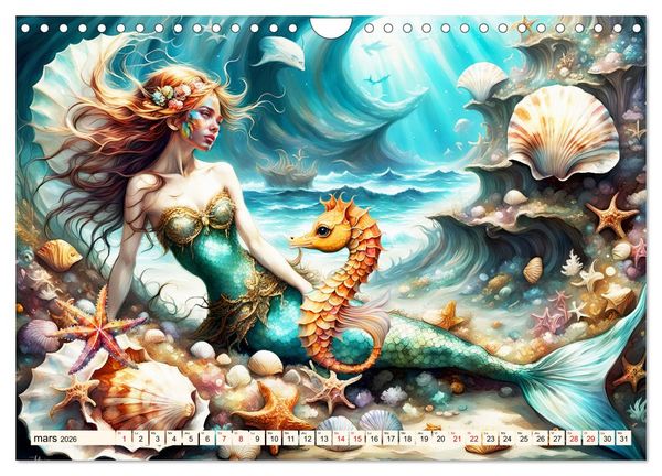 Produktbild: La muse de Pos&eacute;idon (Calendrier mural 2026 DIN A4 vertical), CALVENDO calendrier mensuel