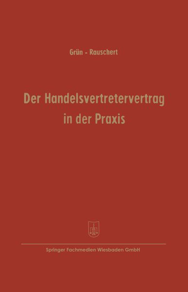 Produktbild: Der Handelsvertretervertrag in der Praxis
