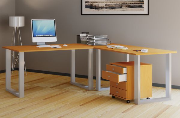 Produktbild: U Schreibtisch Eckschreibtisch L Form 130x130x50